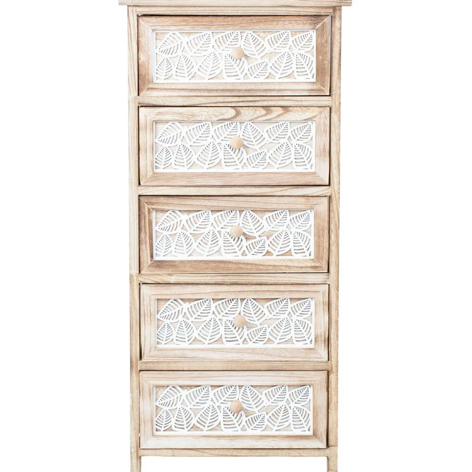 Lipasto Home4You KASEKE 5 säilytysosalla 40x29x90 cm, luonnonväri, beige