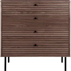 Lipasto House Nordic Kyoto, 4 laatikolla, 80x40x85cm, tummanruskea