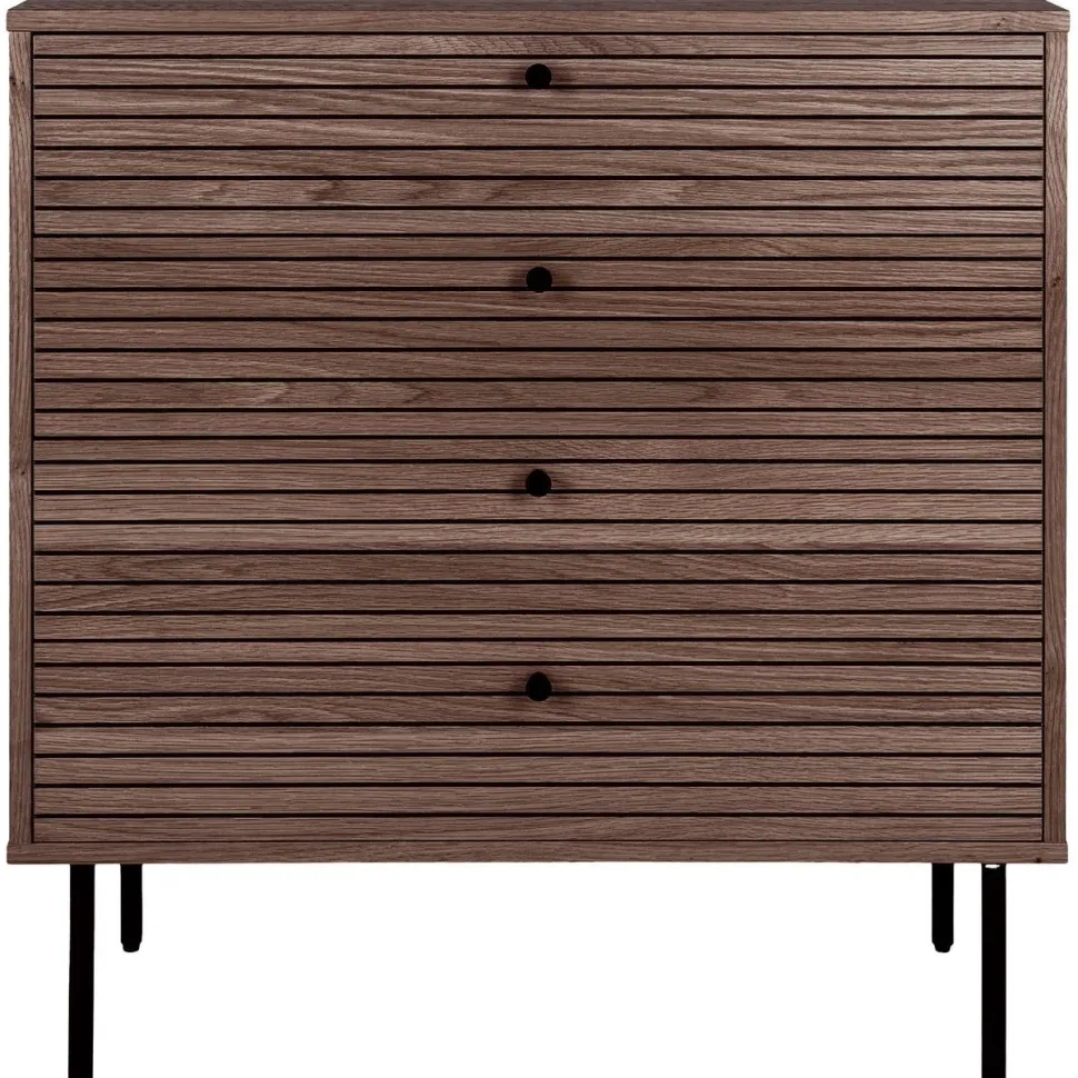 Lipasto House Nordic Kyoto, 4 laatikolla, 80x40x85cm, tummanruskea