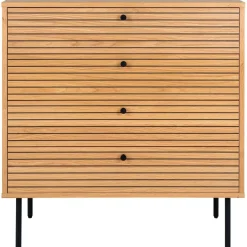 Lipasto House Nordic Kyoto, 80x40x85cm, 4 laatikolla, ruskea tammiviilu