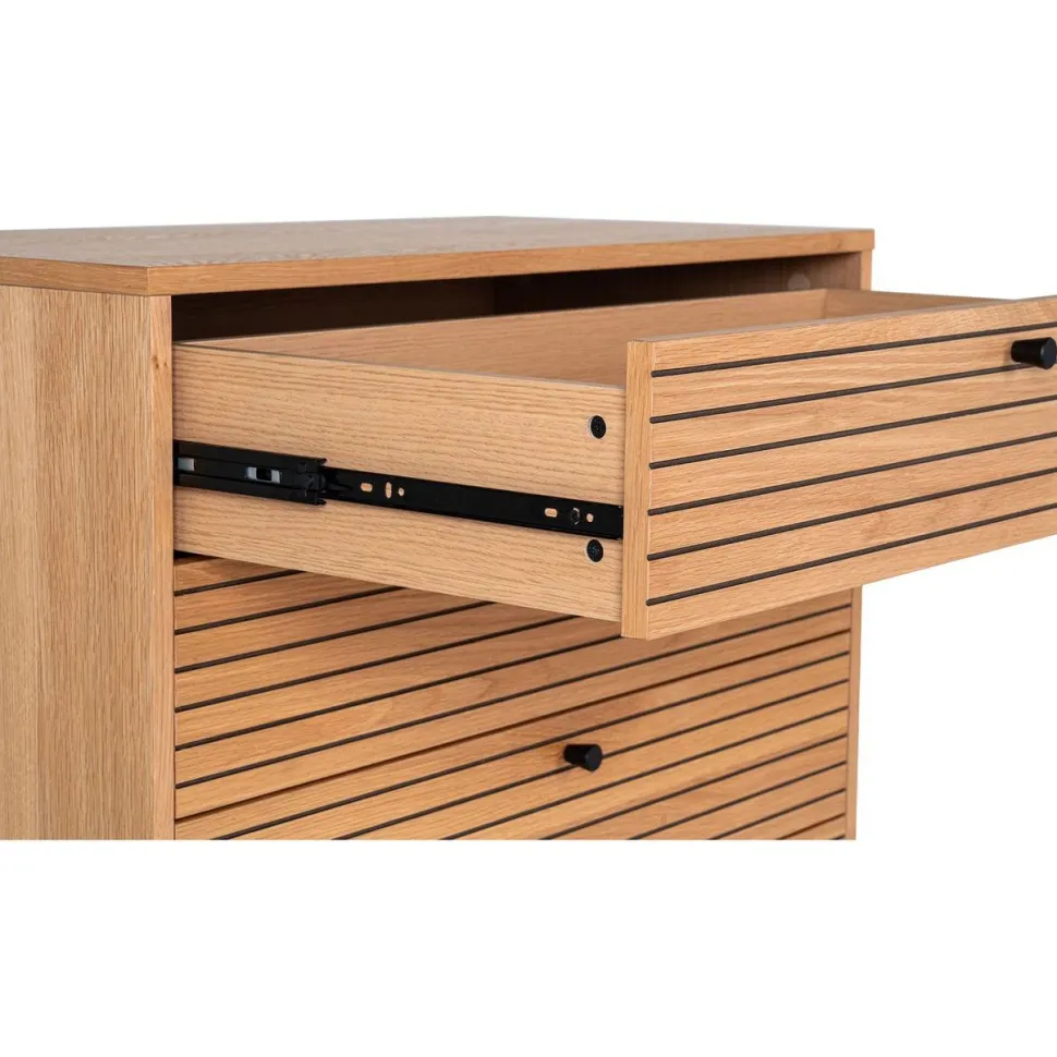 Lipasto House Nordic Kyoto, 80x40x85cm, 4 laatikolla, ruskea tammiviilu