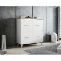 Lipasto LOTTA 110 4D, valkoinen/beige (6952)