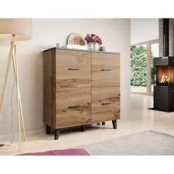 Lipasto LOTTA II 110 4D, beige/musta (2612)