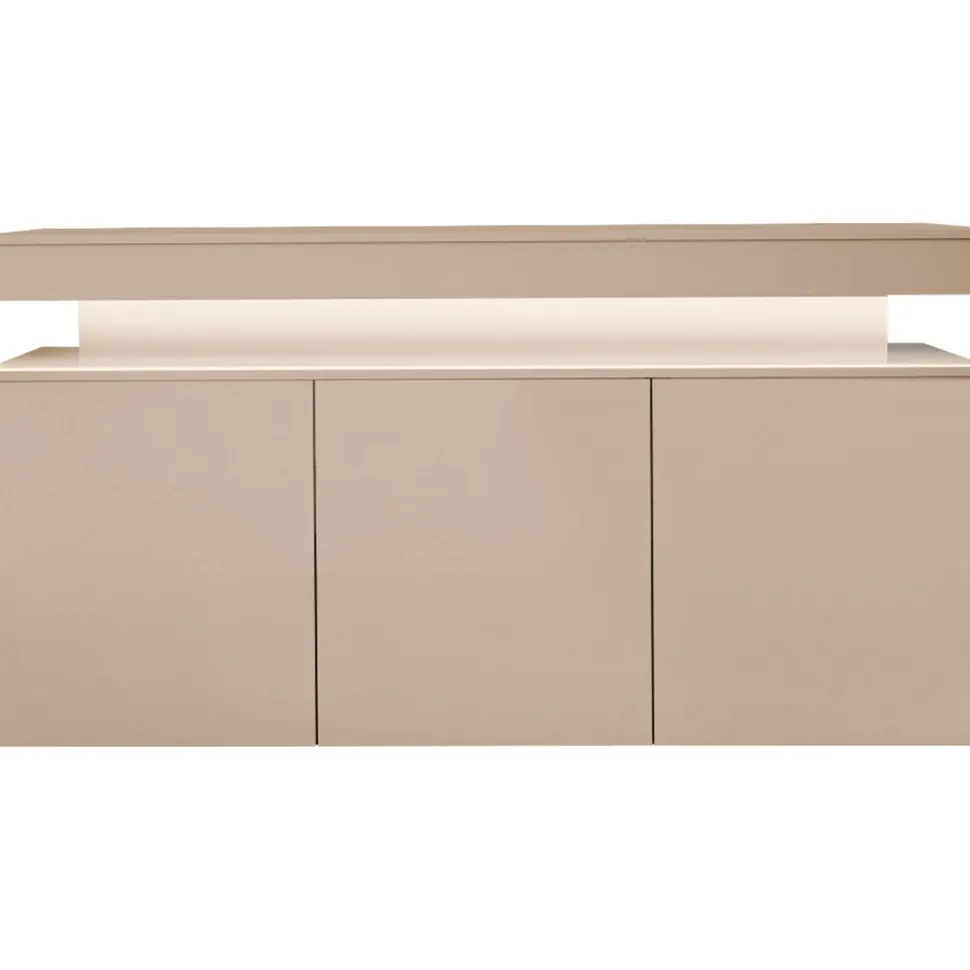 Lipasto Nomla 3D 160 GLOSSA 08, LED-valaistuksella, 83x160cm, beige