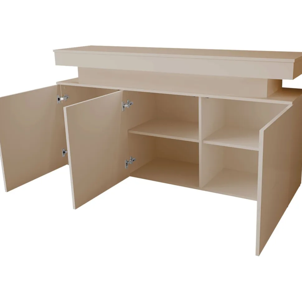 Lipasto Nomla 3D 160 GLOSSA 08, LED-valaistuksella, 83x160cm, beige