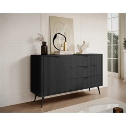 Lipasto Nomla 1D3S LANTE, 82x138cm, musta