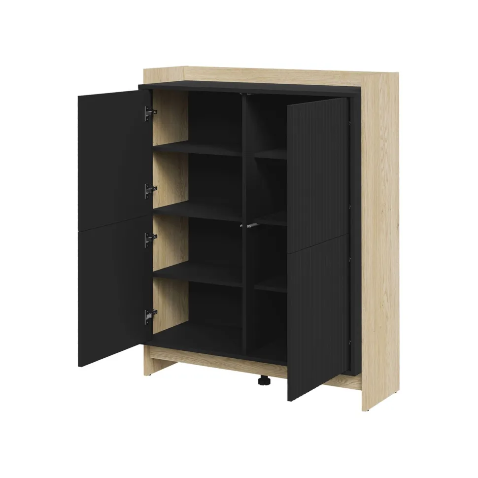 Lipasto PORTO 100 4D, beige/musta (6190)