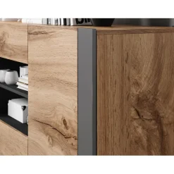 Lipasto WOOD, ruskea/tummanharmaa (1416)