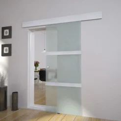 Liukuovet lasi ja alumiini 178 cm hopea