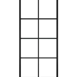 Liukuovi alumiini ja ESG-lasi 83x205 cm musta