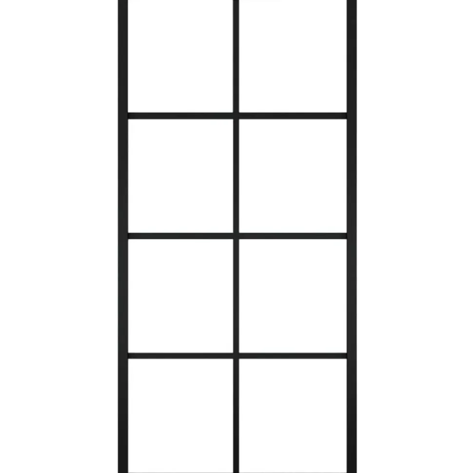 Liukuovi alumiini ja ESG-lasi 83x205 cm musta