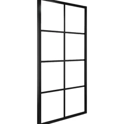 Liukuovi alumiini ja ESG-lasi 102.5x205 cm musta