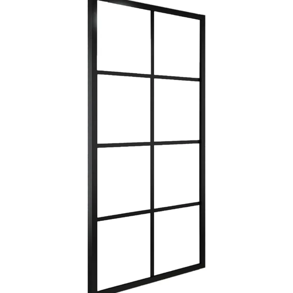Liukuovi alumiini ja ESG-lasi 102.5x205 cm musta