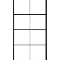 Liukuovi alumiini ja ESG-lasi 102.5x205 cm musta