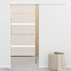 Liukuovi ESG-lasi ja alumiini 76x205 cm hopea