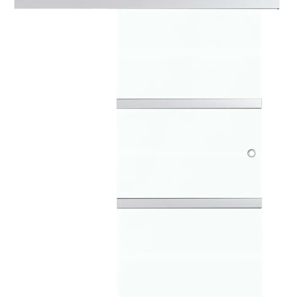 Liukuovi ESG-lasi ja alumiini 76x205 cm hopea