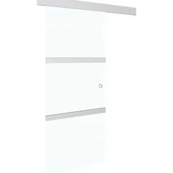 Liukuovi ESG-lasi ja alumiini 90x205 cm hopea