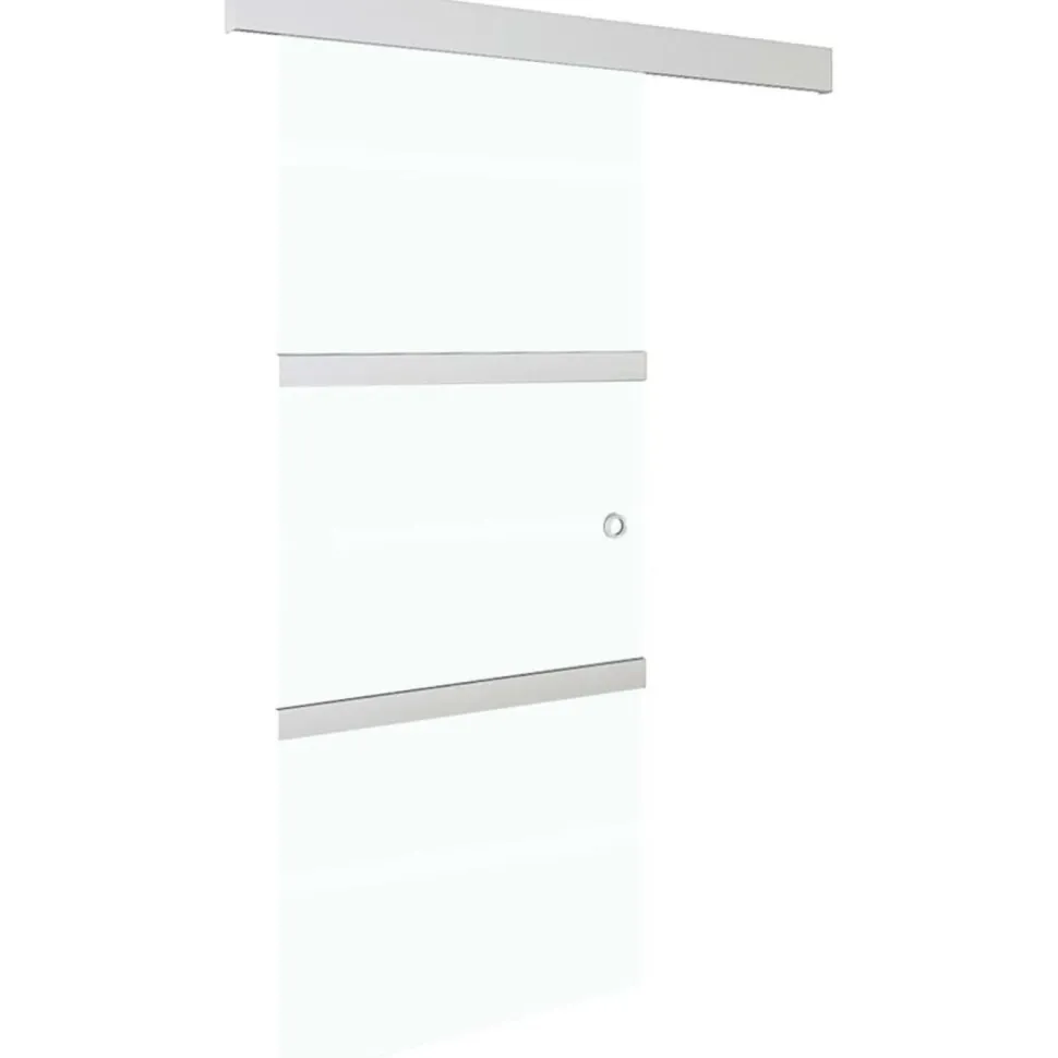 Liukuovi ESG-lasi ja alumiini 90x205 cm hopea