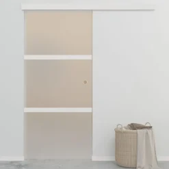 Liukuovi ESG-lasi ja alumiini 90x205 cm hopea