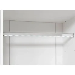 Liukuovikaappi Hiipakka Ida 180cm valkoinen ovet 2x valkoinen lasi