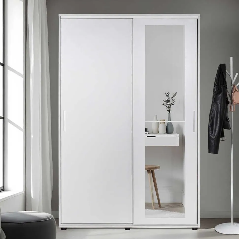 Liukuovikaappi Linento Furniture Prt-620-Bb-3 valkoinen