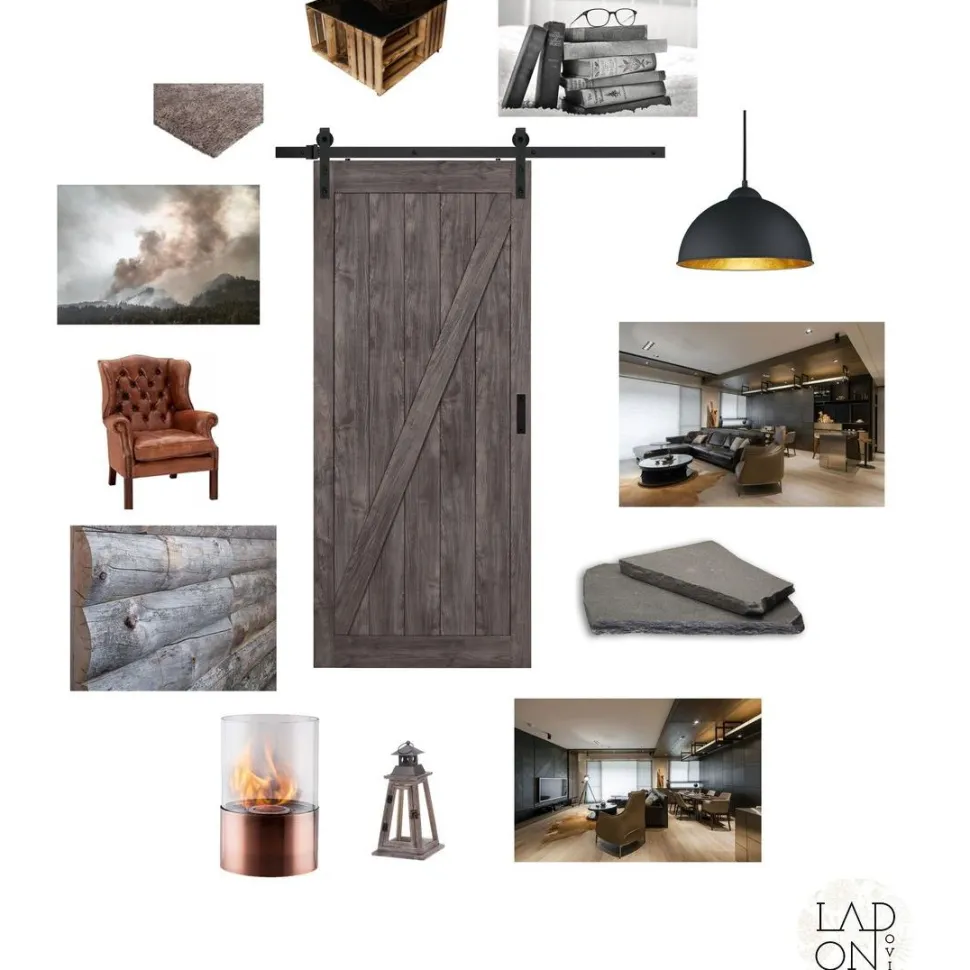 Liukuovi Mirror Line Ladon Ovi -valmispaketti 1067 mm kaskisavu