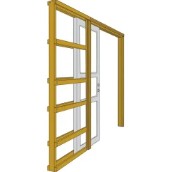 Liukuovirunko Swedoor Slide JW 1125/95 1125x2040mm seinän paksuus 121mm