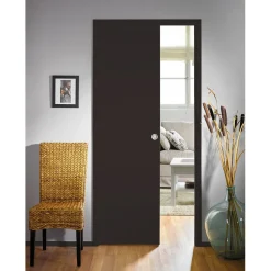 Liukuovi seinän sisään Stella Pocket Door M8 laakaovi 825x2040 mm musta