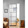 Liukuovi seinän sisään Stella Pocket Door M10 ristikko 1025x2040mm musta