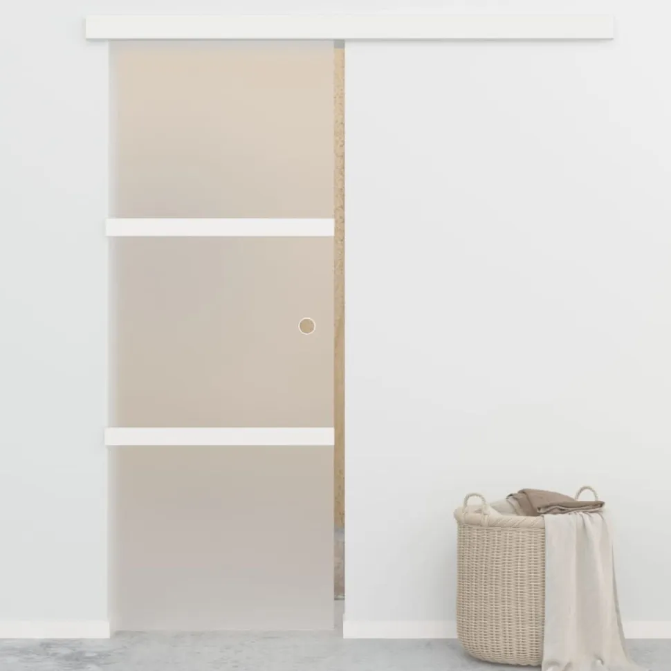 Liukuovi soft-stopeilla ESG-lasi ja alumiini 76x205 cm