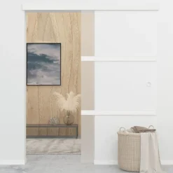Liukuovi soft-stopeilla ESG-lasi ja alumiini 90x205 cm
