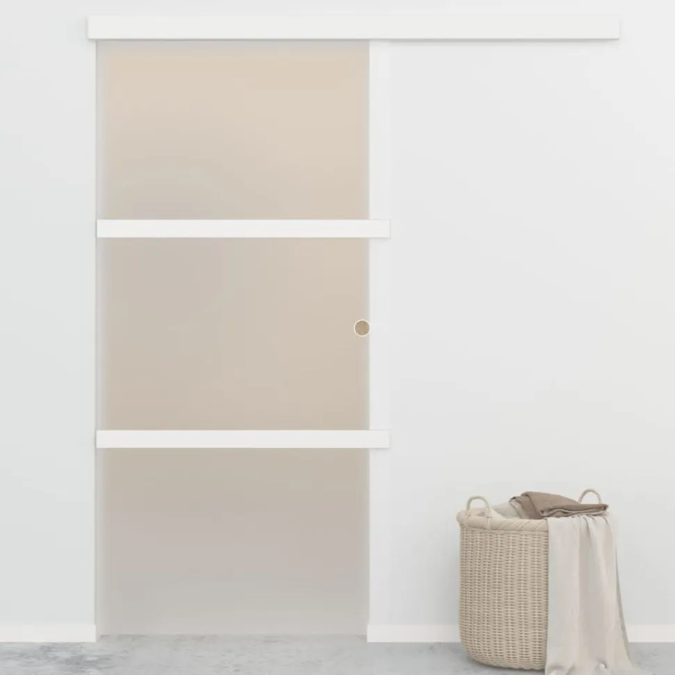 Liukuovi soft-stopeilla ESG-lasi ja alumiini 90x205 cm