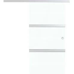 Liukuovi soft-stopeilla ESG-lasi ja alumiini 76x205cm huurrelasi raidoilla