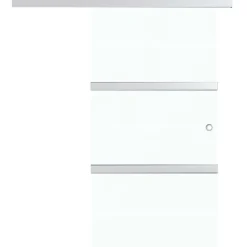 Liukuovi soft-stopeilla ESG-lasi ja alumiini 90x205, 2x lattiaohjain