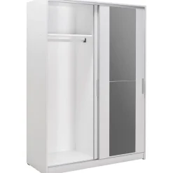 Liukuovivaatekaappi Linento Furniture Swd-512-Bb-2 120cm valkoinen