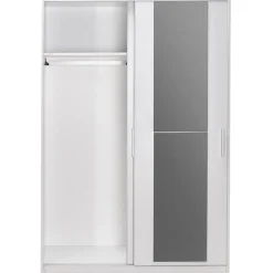 Liukuovivaatekaappi Linento Furniture Swd-512-Bb-2 120cm valkoinen