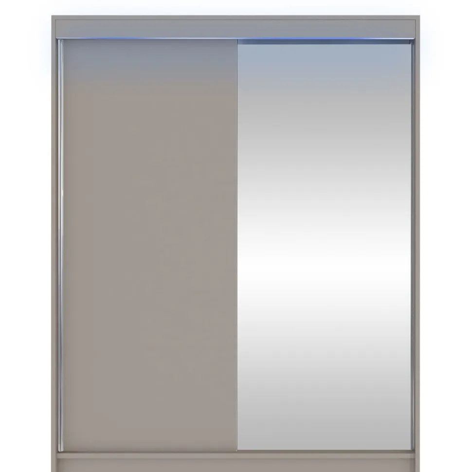 Liukuovivaatekaappi Nomla CAMINO I, LED-valaistuksella, peilillä, 150x200cm