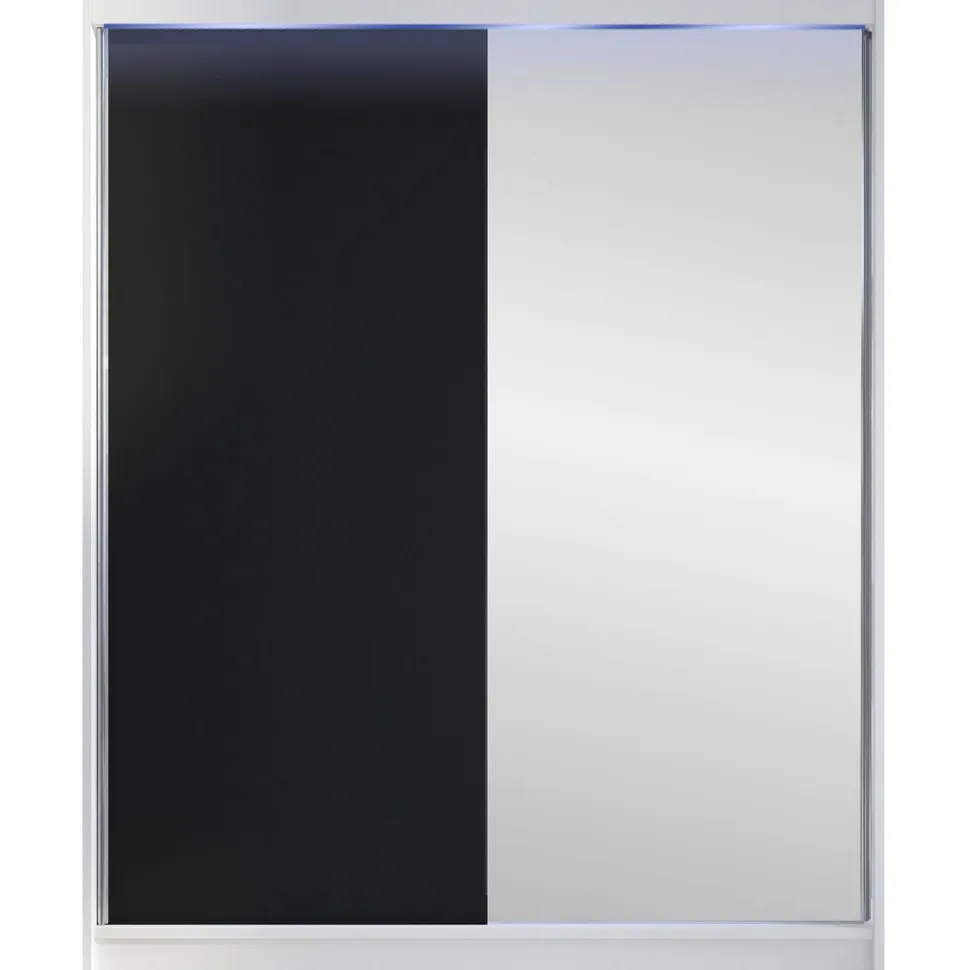 Liukuovivaatekaappi Nomla CAMINO I, LED-valaistuksella, peilillä, 150x200cm