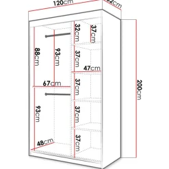 Liukuovivaatekaappi Nomla RIFLO SLIM 2 120, 120x200cm