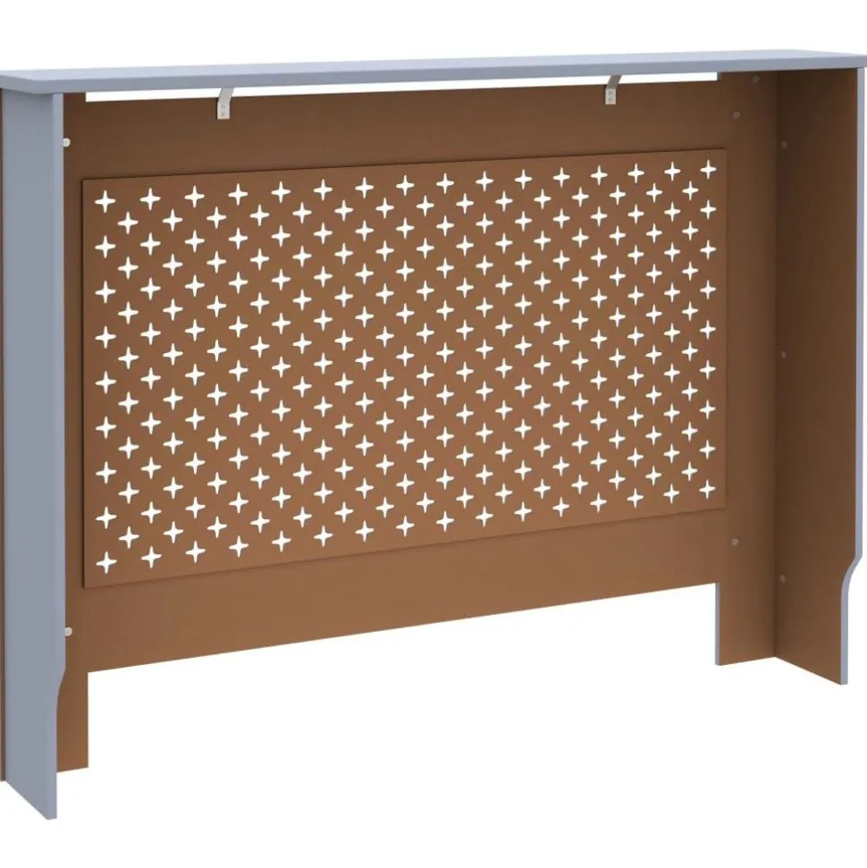 Lämpöpatterin suoja antrasiitti 112x19x81 cm mdf