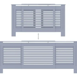 Lämpöpatterin suoja harmaa mdf 205 cm