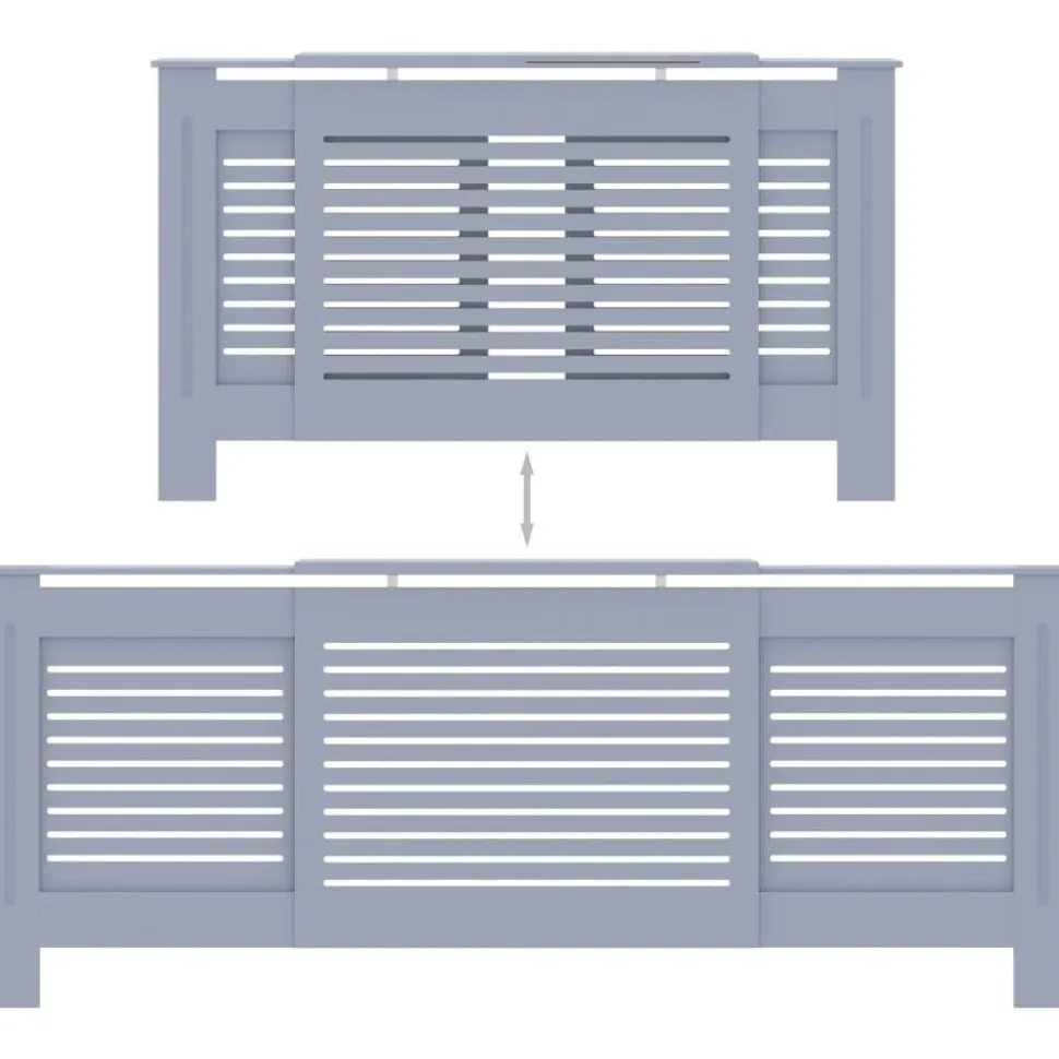 Lämpöpatterin suoja harmaa mdf 205 cm