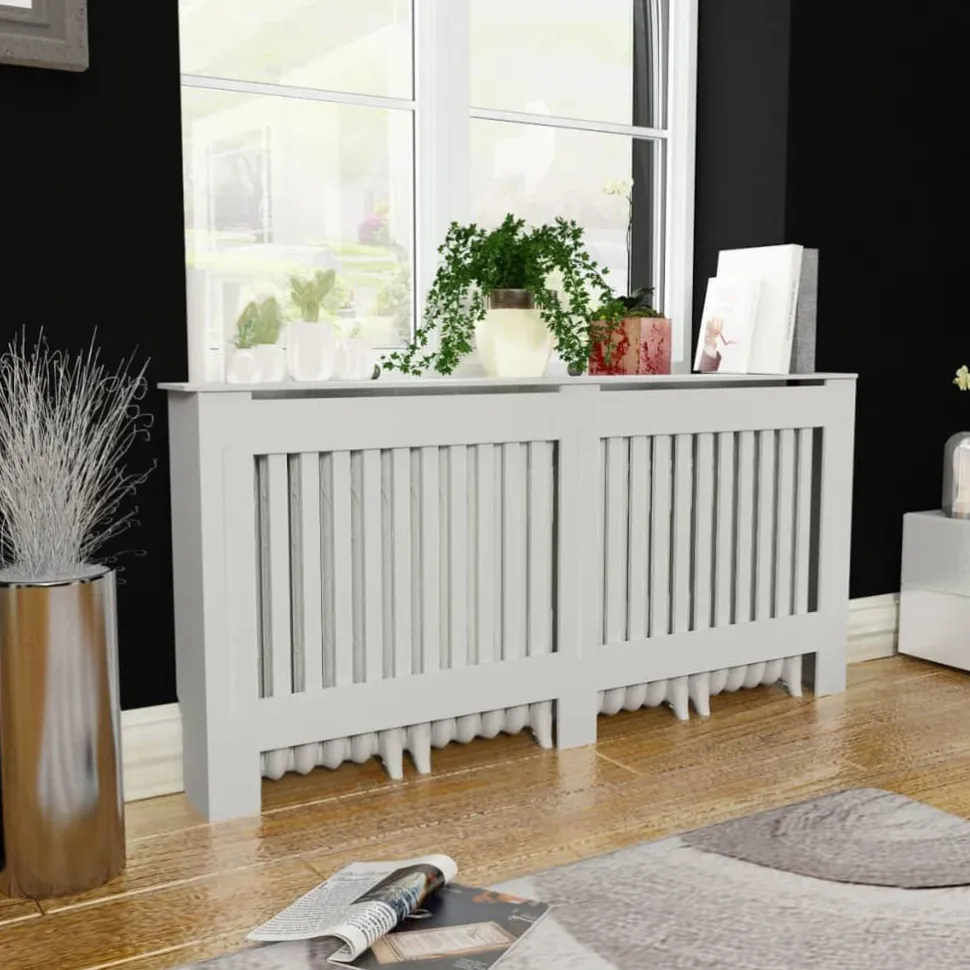 Lämpöpatterin suoja MDF 172 cm valkoinen