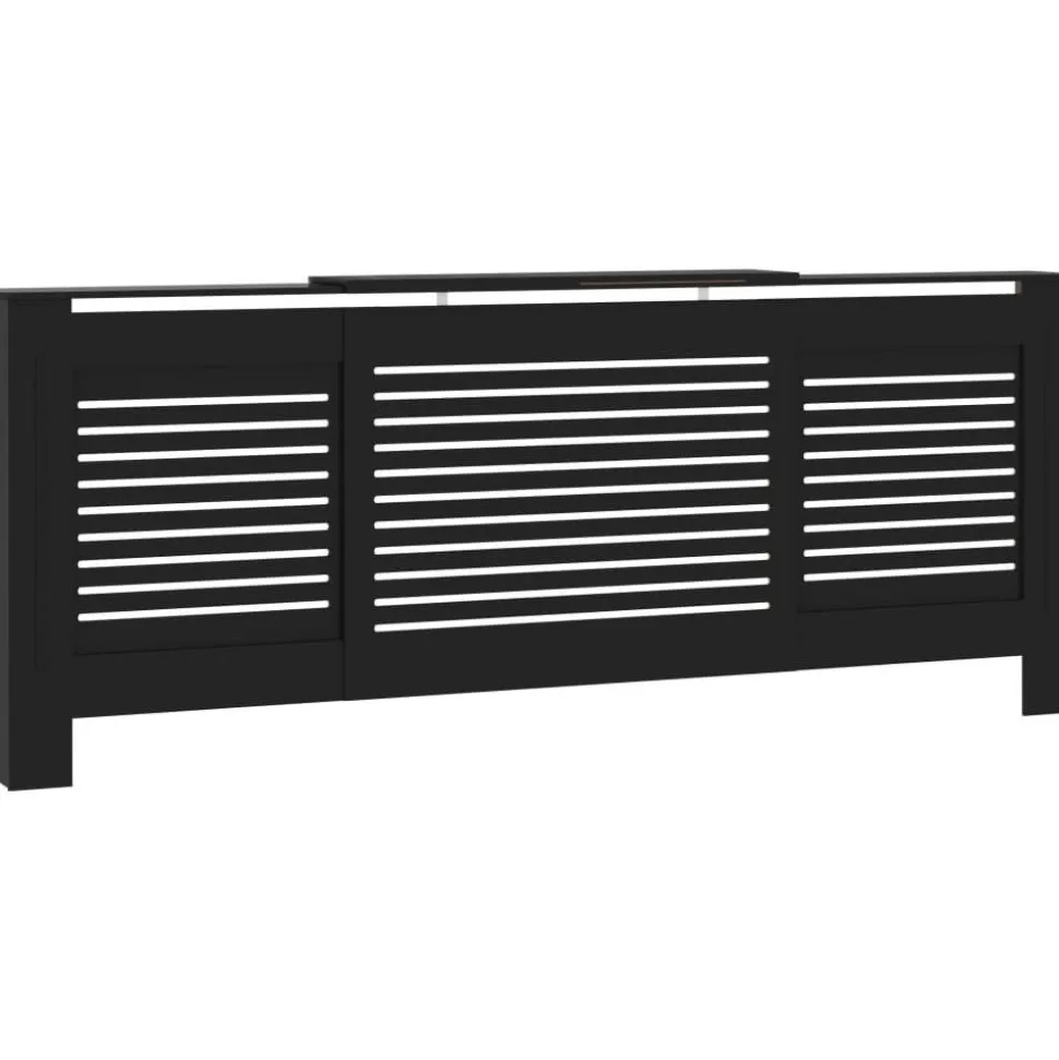 Lämpöpatterin suoja musta mdf 205 cm