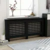 Lämpöpatterin suoja musta 172x19x81cm mdf