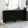 Lämpöpatterin suoja musta 172x19x81 cm mdf