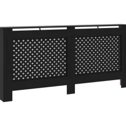 Lämpöpatterin suoja musta 172x19x81 cm mdf