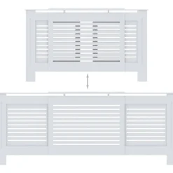 Lämpöpatterin suoja valkoinen mdf 205 cm