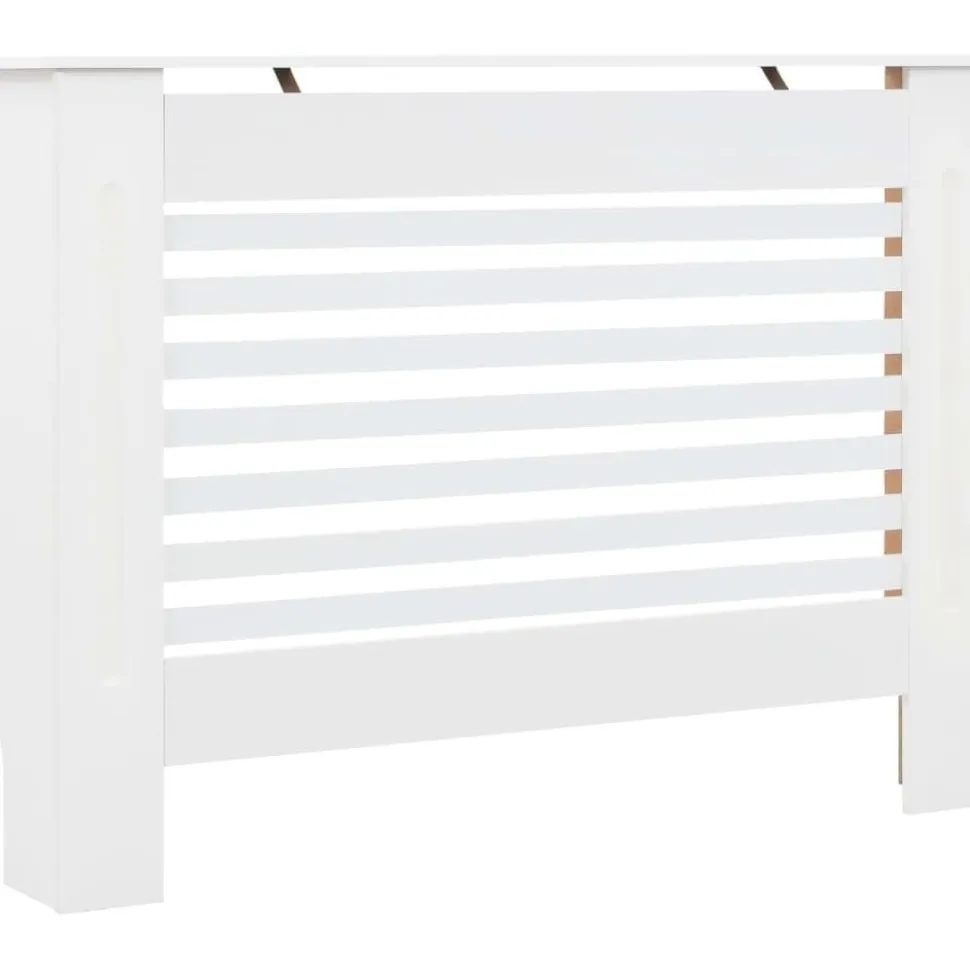 Lämpöpatterin suojat 2 kpl valkoinen 112x19x81,5 cm mdf