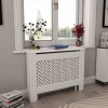 Lämpöpatterin suojat 2 kpl valkoinen 112x19x81,5cm mdf